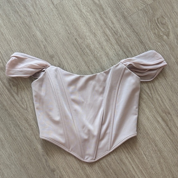NWOT Vici Collection Elegant Pink Off-Shoulder Corset Top - Picture 2 of 9